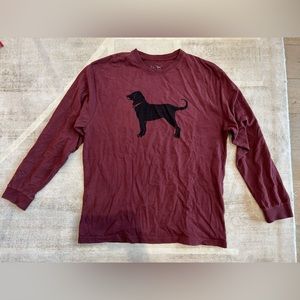 The Black Dog red long sleeve - size medium